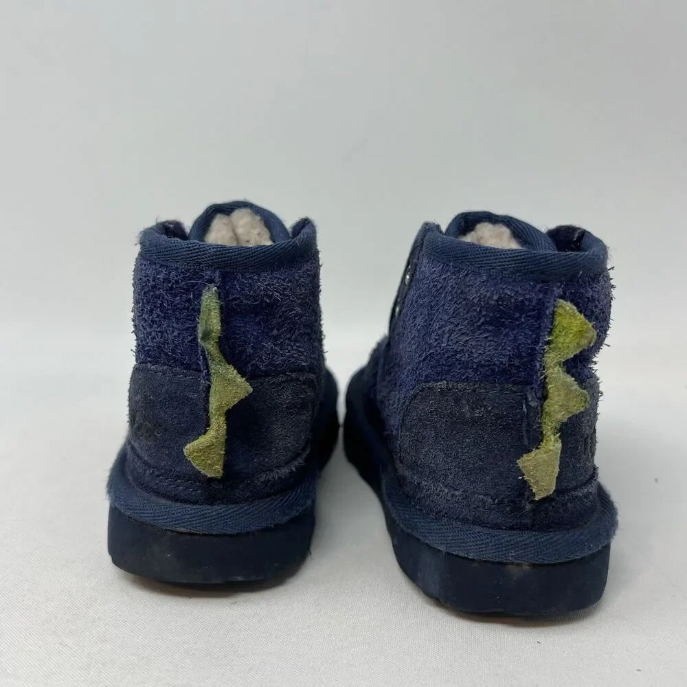 Ugg Australia Kid's sz 6 Dydo Neumel II Dinosaur Navy Blue Boots Toddler Boy